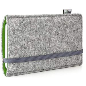 Stilbag Vilten tas 'FINN' voor Sony Xperia Z5 Premium - Kleur: lichtgrijs/groen