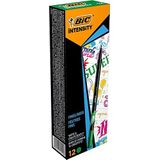 BIC Intensity viltstiften met fijne punt, op inktbasis, om te schrijven, 0,4 mm, 12 stuks 12 groen