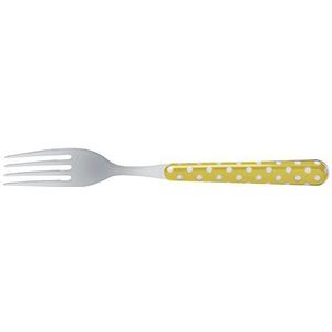 Excelsa Bolero vork met stippen, 1,8 cm, staal, geel
