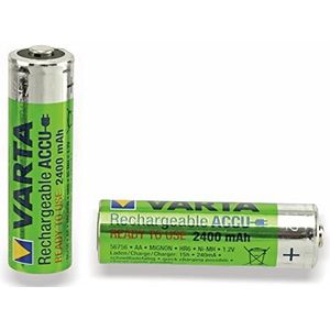 VARTA Oplaadbare Accu Power voorgeladen AA Mignon Ni-Mh accu (verpakking met 4 stuks, 2400 mAh), oplaadbaar zonder memory-effect - direct klaar voor gebruik