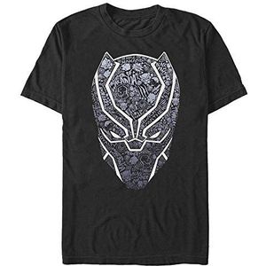 Marvel Avengers Classic - Panther Icon Fill Unisex Crew neck T-Shirt Black 2XL