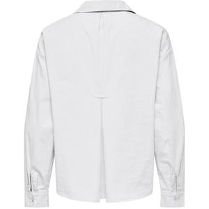 Onlpanama Ls Detail Shirt WVN, wit, M