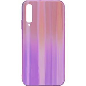 COMMANDER Glas Back Cover RAINBOW voor Samsung A505 Galaxy A50/ A307 Galaxy A30s Purple