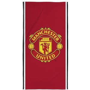 Manchester United FC Character World Officiële handdoek | Super zacht gevoel, badge voetbalclub ontwerp | Perfect voor thuis, bad, strand en zwembad | één maat 75 cm x 150 cm | 100% katoen