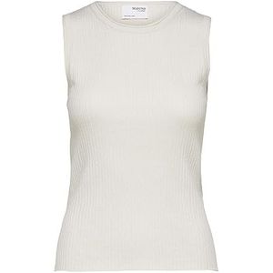 Selected Femme Vrouwelijke gebreide top mouwloos, berk, L