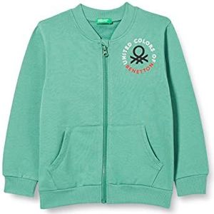 United Colors of Benetton Sweatshirt met lange mouwen voor kinderen en jongeren, donkergroen 283, 4 jaar