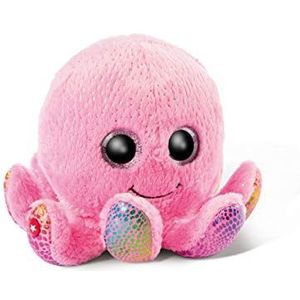 NICI 46967 Glubschis: De Originele Knuffel Octopus Poli 14 cm - Zeedier pluche speelgoed voor knuffelliefhebbers, roze knuffeldier met grote glitterogen om te knuffelen & spleen