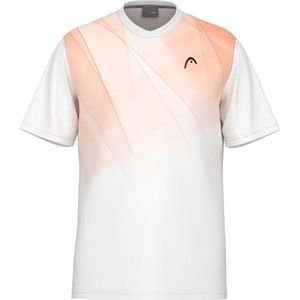 HEAD TOPSPIN T-Shirt Jongens Wit Oranje, Wit Oranje, 140