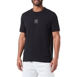 Champion Legacy Athleisure Tape S/S Crewneck T-shirt, zwart, XL heren SS24, Zwart, XL
