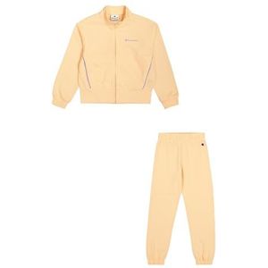 Champion Legacy Sweatsuit met volledige rits voor meisjes met elastische manchet, Roze (PS196), 11-12 jaar