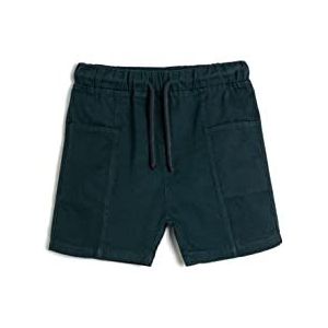 Koton Babyboys Trekkoord Elastische Tailleband Gedrukt Detail Zakken Katoenen Shorts, marineblauw (707), 2-3 Jaar