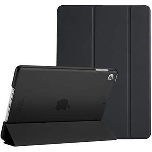 ProCase Hoes voor 10,2 Inch iPad 9e 2021 / iPad 8e 2020 / iPad 7e 2019, Schokbestendige Hoesje Beschermhoes Smart Folio Cover Case Hard Back Shell -Zwart