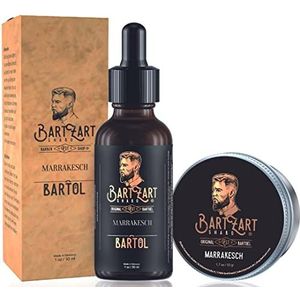 BartZart beard oil set with cedar wood made from high-quality beard oil and natural beard wax I Premium beard care set for daily beard care I Beard care set for men I beard balm