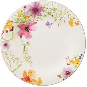 Villeroy & Boch Mariefleur Basic platte borden, 27 cm, premium porselein, wit/kleurrijk