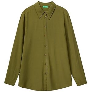 United Colors of Benetton dames overhemd, legergroen 313, XL
