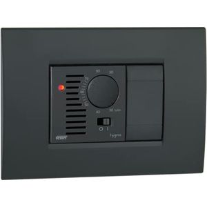 Vemer VE789000 Hygros - elektronische hygros, 2 inbouwmodules, stroomvoorziening 230 V, grijs antraciet/wit