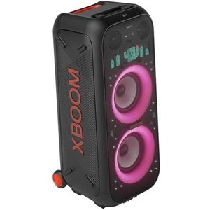 LG XBOOM La Bestia XL9T Luidspreker, hoge prestaties, Bluetooth, USB, DJ-functies, karaoke, LED-verlichting, brede connectiviteit, 2 luidsprekers, zwart