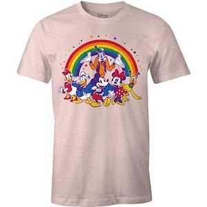 Disney T-shirt heren, Roze, XL