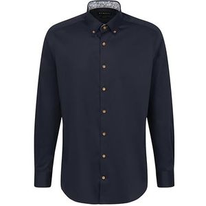 bugatti Vrijetijdshemd voor heren, 1:1 mouw, blauw, L