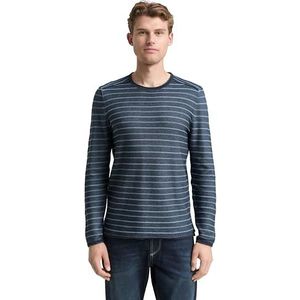 TOM TAILOR heren trui, 39197 - Denim Blue Navy Streep, XL