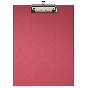 Exacompta 17295E Klembord van gecoat papier met klem en wandophanging, formaat 23 x 32 cm, voor A4-documenten, rood