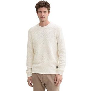TOM TAILOR heren trui, 36975 - Offwhite Multicolor Neps, M