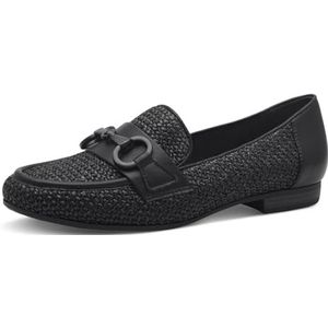 Jana Damesslippers, rond, kant, veganistisch, zwart, 38 EU