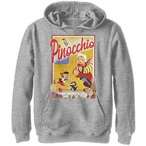 Kids' Disney Pinocchio Storybook Poster Jeugd Pullover Hoodie, Athletic Heather, Large, Athletic Heather, L