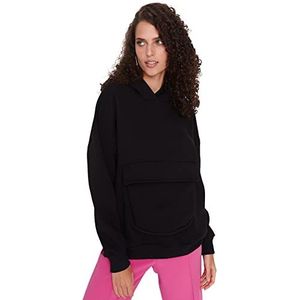 Trendyol Sweatshirt - Zwart - Vriendje, Zwart, XS
