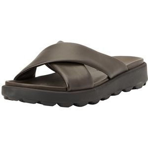 Geox Heren U SPHERICA EC6 B Slide Sandal, Dark Brown, 45 EU, donkerbruin, 45 EU