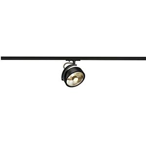 SLV 1-fase systeemarmatuur KALU TRACK/spot, led spot, plafondspot, plafondarmatuur, railsysteem, binnenverlichting / GU10 75W zwart