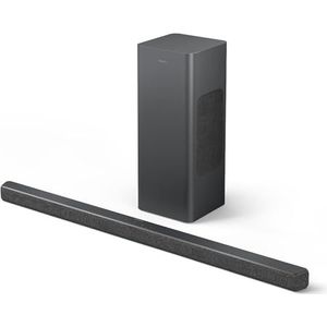 Philips TAB6309 Soundbar 2.1 met draadloze subwoofer - 2.1-kanaals 320W, DTS Virtual X, Bluetooth 5.4, HDMI ARC, optische aansluiting en USB-connectiviteit - Donkergrijs