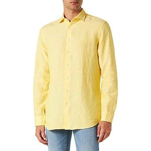 Seidensticker Men's Shaped Fit shirt met lange mouwen, geel, 38, geel, 38