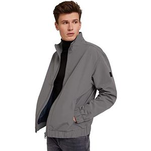 TOM TAILOR Denim Uomini Blouson jas met opstaande kraag 1030541, 15180 - Quiet Mid Grey, L