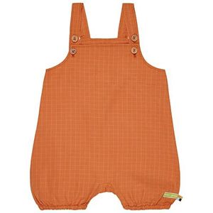 loud + proud Uniseks kinderbroek, van fijne ruit, GOTS-gecertificeerd, tuinbroek, carrood, 74/80, karrood, 74/80 cm