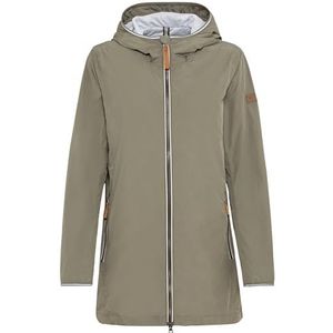 camel active Lange windbreaker voor dames van gerecycled polyester, groen (salie), 42