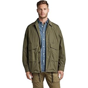 G-STAR RAW Oversized Overhemd voor heren, groen (Shadow Olive D296-B230), XL, Groen (Shadow Olive D296-b230), XL