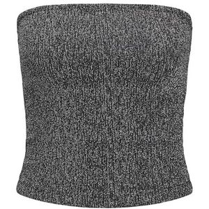Jack & Jones JXSIGGA Glitter bandeau TOP JRS, zilver, S