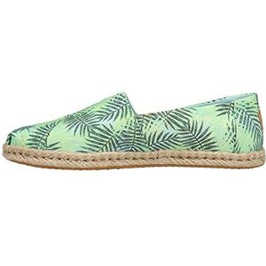 TOMS Alpargata Rope Platte slippers voor dames, Blauwe zomerpalmen, 37 EU