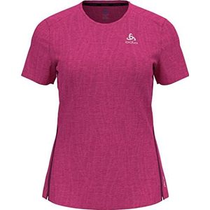 Odlo Dames Zeroweight Engineered CHILL-TEC korte mouwen loopshirt, festival fuchsia melange