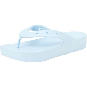 Crocs Vrouwen Classic Platform Flip W Flop, Blauw Calciet, 4 UK, Blauwe Calciet, 36/37 EU