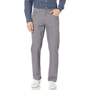 Amazon Essentials Heren Relaxed-fit 5-Pocket Stretch Twill Pant,Donkergrijs,42W / 34L