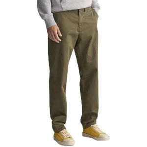 GANT Regular keperbinding chino's, Juniper Green., 44W x 32L