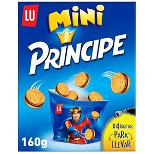 Galletas Lu Príncipe Mini Rellena De Chocolate Pack 4 Bolsas 160 gr