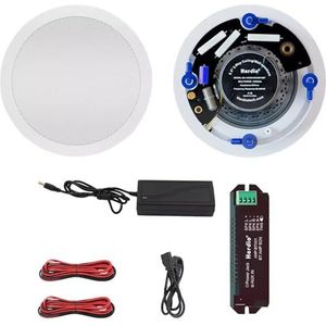 Herdio 6.5 Inch Bluetooth Plafond Luidsprekers 2 Manier 320 Watt Inbouw Stereo Geluid Plafond Luidspreker Voor Badkamer Slaapkamer Thuis Woonkamer