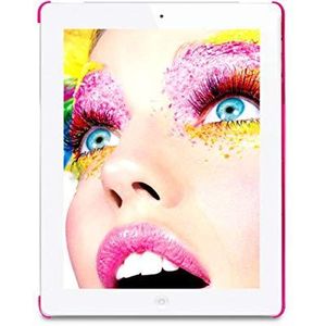 Puro Crystal Neon beschermhoes achterkant voor iPad en iPad 2 roze roos