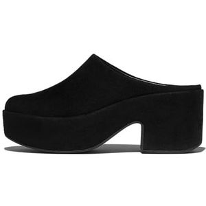 Fitflop Platfforms voor dames met suède hak muiltjes, Zwart, 38 EU