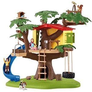 SCHLEICH 42408 Farm World - Avontuurlijke boomhut - Speelfigurenset - Kinderspeelgoed voor Jongens en Meisjes - 3 tot 8 jaar - 28 Onderdelen