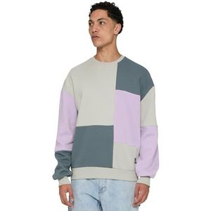 Starter Black Label Heren Starter Patchwork Crewneck S Lilac/lichttasphalt/Heavymetal, lila/lichttasphalt/heavymetal, S