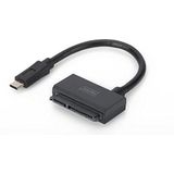 DIGITUS USB 3.1 type C (Gen 1) naar SATA 3 adapterkabel voor 2,5"" SSDs/HDDs - tot 6 Gbit/s - tot 5 TB opslagcapaciteit - ondersteunt UASP - Plug&Play - Zwart